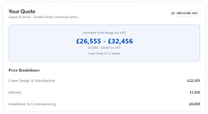 crane cost calculator